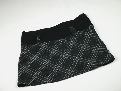 vintage 2000s y2k mini micro check short pattern clueless 90s skirt small 12 10 - Picture 3 of 9
