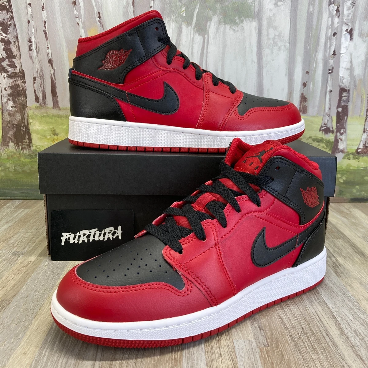 Air jordan 1 mid gs clearance bred