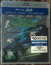 NEW The Green Hornet (Blu-ray + 3D + DVD, 2011, 3-Disc Set) Seth Rogen, Jay Chou