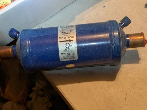 ASK 307SVVHH Emerson 7/8" ODF 30 Cubic In Solid Core Suction Line Filter-Drier