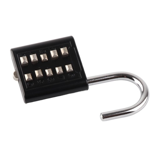 Security Padlock 10 Digits Push Button Combination Outdoor Waterproof Padlock - Picture 7 of 12