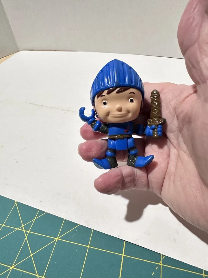 "Figura de acción Mike The Knight 2012 Mattel Nick Jr azul 3""" Foto 2 de 4