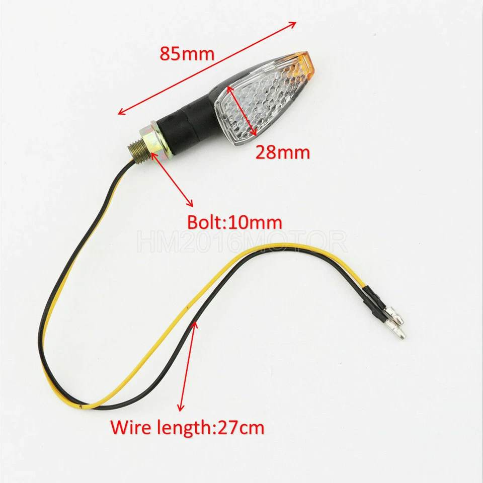 Mini señales de giro LED de plástico de 3,5" ámbar para Yamaha YZF R 1 1S 6 FZ 1 6 R 600R Foto 3 de 4