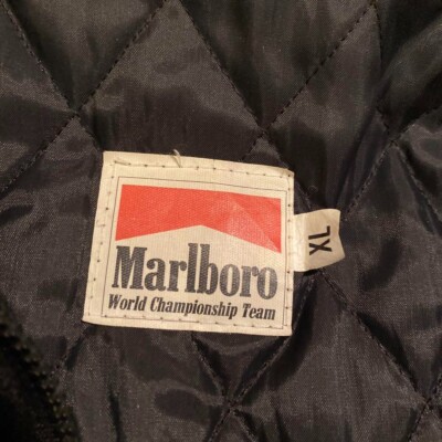 Used Marlboro Jacket Size XL 80s?90s Vintage Racing Style Leather