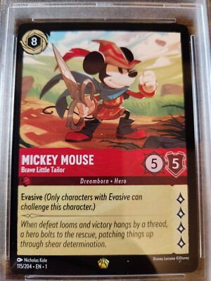 Disney Lorcana First Chapter Mickey Mouse Brave Little Tailor PSA