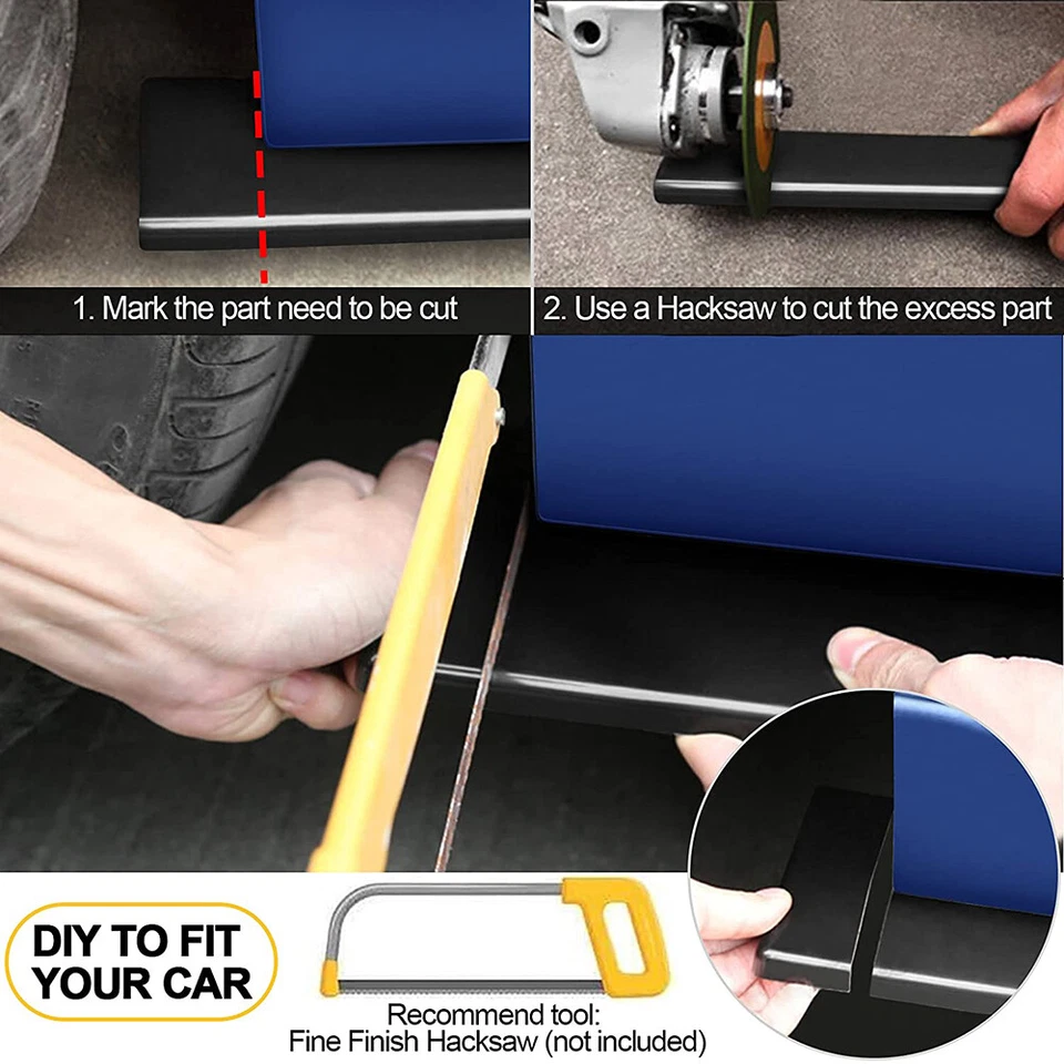 Para Mitsubishi Eclipse Faldones Laterales Divisor Extensión Balancín Panel FIBRA DE CARBONO Foto 3 de 4