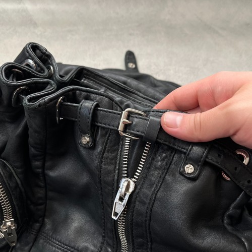 Woman`s ALEXANDER WANG Lamb Leather Convertible Backpack Bag Popper Flap Fashion - Picture 7 of 20