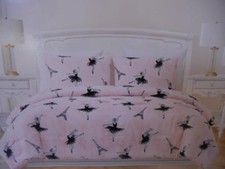 NIP NICOLE MILLER HOME KIDS PINK EIFFEL TOWER BALLERINA 2 PC TWIN COMFORTER SET