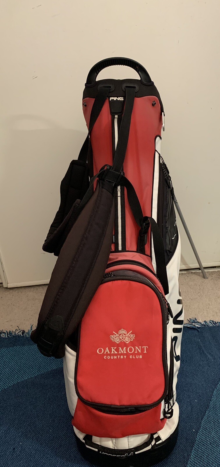 Ping E2 Stand Golf Bag Red & White 14way W/Rainhood eBay