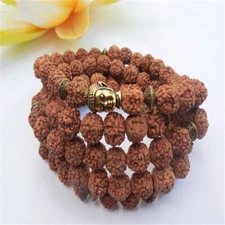 8mm Rudraksha Bracelet Healing Wrist spirituality mala MONK pray chain Bless