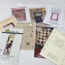 Lot 8 Cross Stitch Kits, Pillows, Quilts,  More
