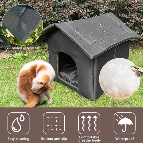 Pet House Winter Warm Oxford Cloth Stray Cats Shelter For Outdoor Feral