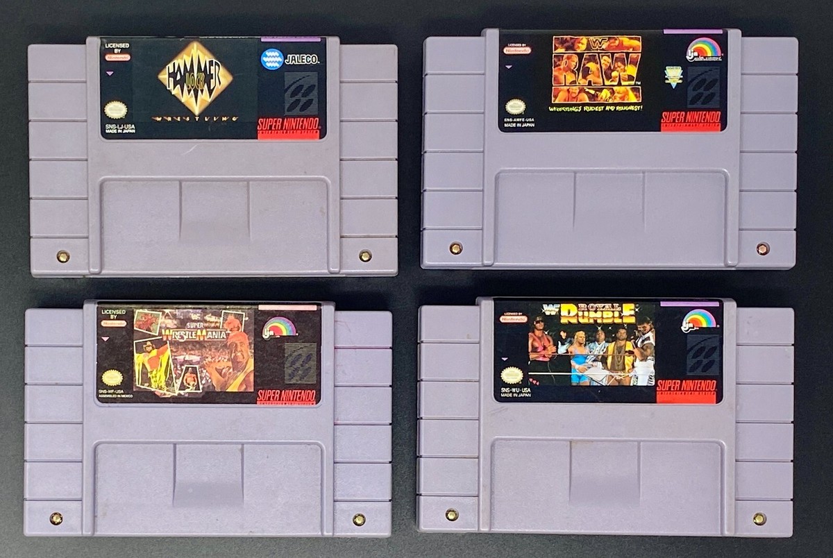 Super Nintendo Wrestling Lot Games Super Wrestlemania, RAW