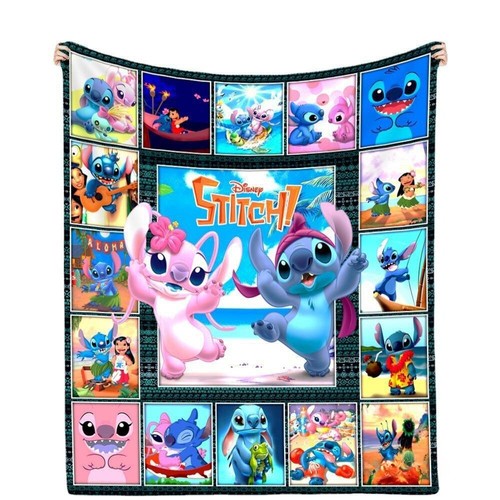 3D Stitch Flannel Nap Blanket Sofa Sheet Blanket Air Conditioning Blanket - Picture 2 of 17
