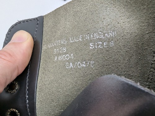 Vintage 1990er Doc Martens Made In England Air Wair Stahlkappe Damenstiefel – Größe 10,5 - Bild 16 von 16