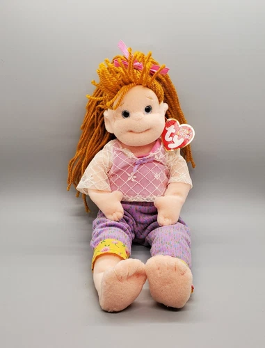 Vintage Original Ty Beanie Boppers Rockin' Rosie Girl Doll Plush Toy 2003 EUC