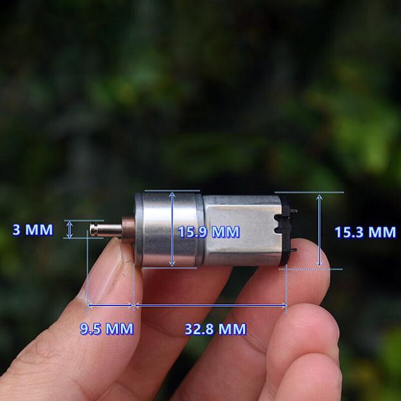 DC 3V-6V 55RPM Mini Metal Gear Motor - 16mm, Slow Speed, High Torque For Robots
