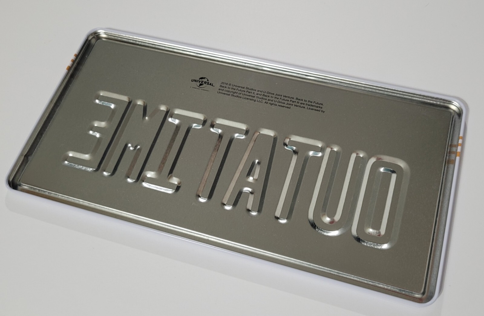 LICENSED Back to the Future OUTATIME DeLorean Embossed Plate Prop ...
