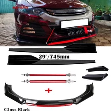 Front Bumper Lip Spoiler Splitter Rear Lip Side Skirt For Honda Insight Glossy B