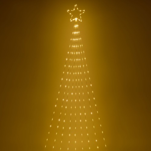 Magic Albero Stella Cometa Luminosa Natale 3 mt con 290 LED Bianco Caldo Lotti - Foto 2 di 8