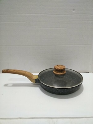 Natural Elements Nonstick 8'' Skillet Frying Omelet Pan Cookware w/ Lid