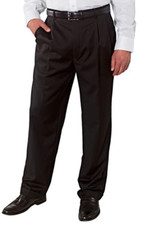 Kirkland Signature Men's Wool Pleated Dress Pants - Black