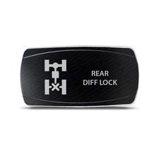 Ch4x4 Rocker Switch Rear Diff Lock Symbol - Horizontal - Red Led