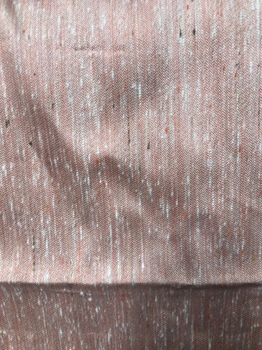 Coupon De Tissu D'ameublement Rose Saumon Chiné – Fibres Mélangées – Occasion