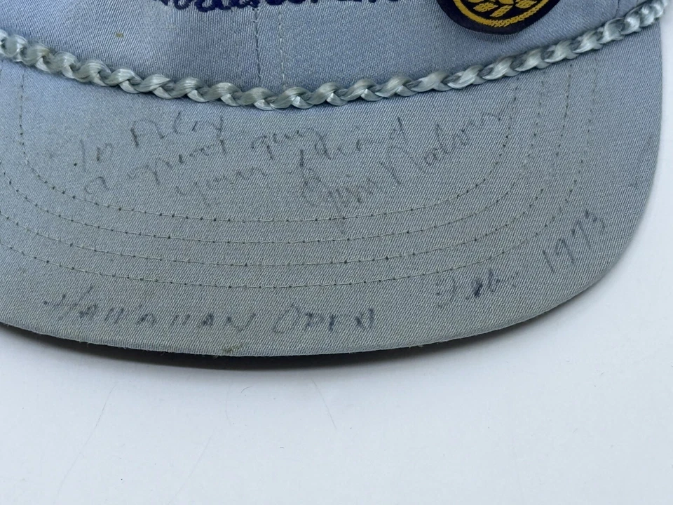 Sombrero Hawaiian Open Harrah’s Reno 1973 Jim Nabors firmado RARO de colección Gomer Pyle Foto 2 de 4