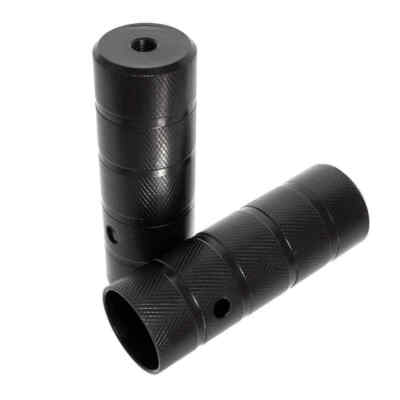 BMX Pegs 10mm 3/8 Zoll Gewinde KHE BLACK STEELTrickachsen  schwarz Paar