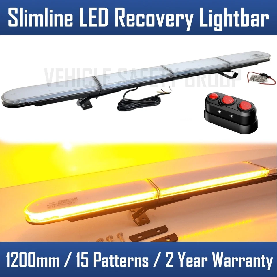 Amber Flashing Beacon Bar LED Light Recovery Strobe 900mm, 1200mm (1.2m), 1500mm - Image 2 of 4