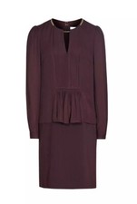 Reiss Women's Daze Chain Neck Purple Long Sleeves Dress ~ UK 8 ~ BNWT RRP £190