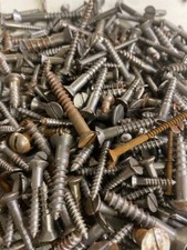 STEEL COUNTERSUNK ROUND SCREWS SLOTTED GKN woodscrews 200g Mixed In The Pack