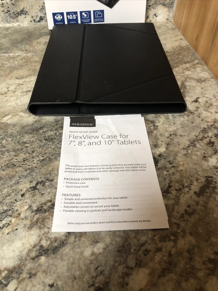 Open Box Insignia FlexView Folio Case for 10.5” Tablets Black - Image 2 of 4