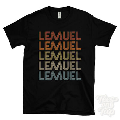 LEMUEL WIEDERHOLTES RETRO-STIL T-SHIRT Herren & Damen Neuheit cool Name Geschenk