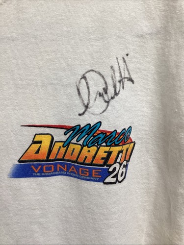 Marco Andretti Autographed Vintage T-shirt 26 Vintage Menards - Picture 2 of 8
