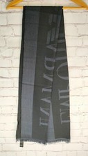ÉCHARPE EMPORIO ARMANI NOIR / GRIS ANTHRACITE