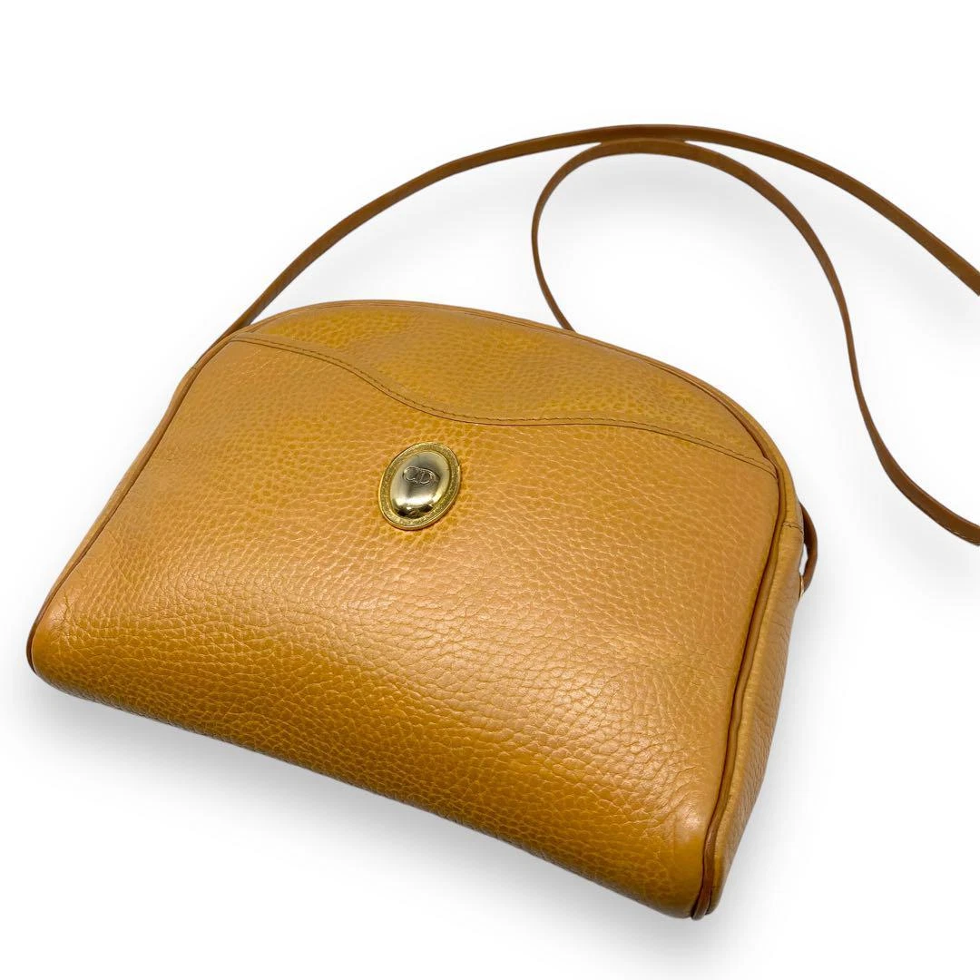 Sac bandoulière Christian Dior logo CD ferrures métal marron