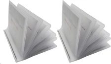 Pack of 2 Wallet Inserts Clear Plastic Vinyl Picture and Card Trifold 6 Page 