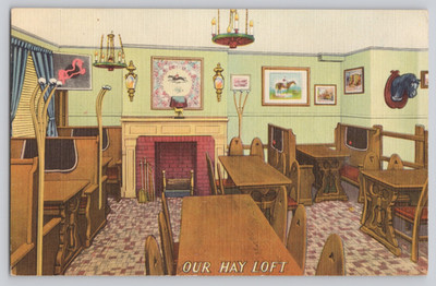 Jack Delaney s Greenwich Village NYC Restaurant Our Hay Loft Linen Postcard