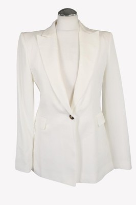 BCBG Max Azria Damen Blazer Gr. 40 Weiß NEU Viskose Businessjacke Damenblazer