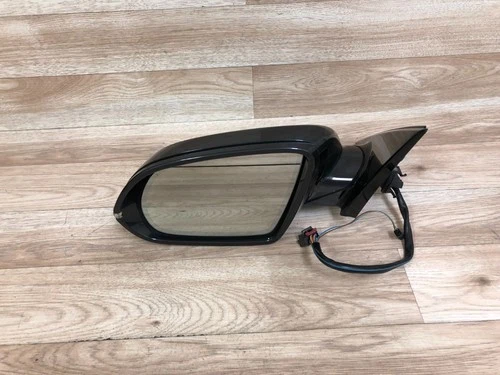 AUDI OEM A8 FRONT DRIVER SIDE DOOR MIRROR COMPLETE WITH GLASS BLACK 2011-2018