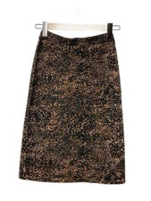 VALENTINO 90s MISS DEANNA Skirt Wool CML Leopard