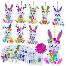 24 Sets Easter Craft Kits Spring Crafts DIY Bunny Ornaments Decorations