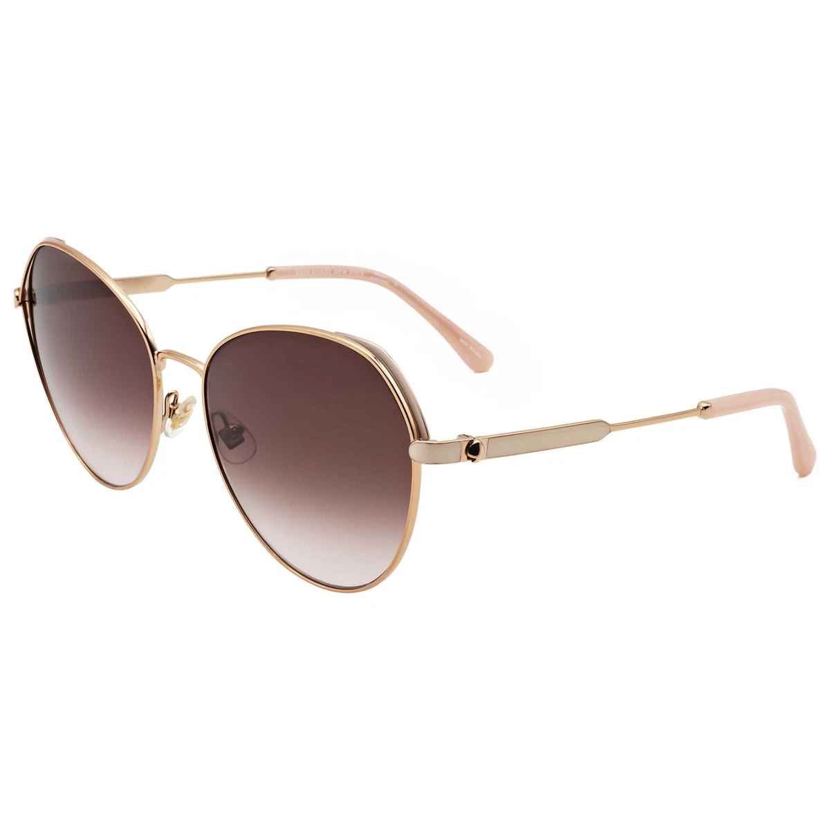 Kate Spade Odetta Round Oversized Sunglasses Havana Crystal Sheer Gold kate spade new york Gold Round Sunglasses for Women for sale  main image 3