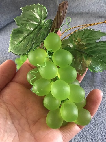 Ramo de uva vintage árbol de Navidad adorno vino decoración MCM verde uvas fruta - Imagen 2 de 13