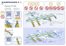 Safety Card / Air France/ Boeing 747-400 / 2010 [9005577 10/2010]