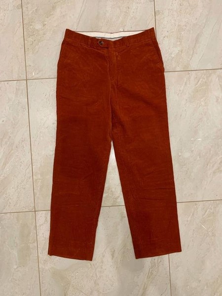 Men Oscar Trousers Orange Velvet 33 / L / 48
