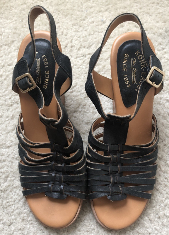 Women's Size 10 Kork-Ease | Black Pepper Block Heel Sandals