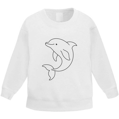 Kinder Sweatshirt / Pullover / Pulli ''Friendly Dolphin'' (KW051533)